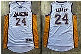 Lakers 24 Kobe Bryant White Adidas Swingman Jersey,baseball caps,new era cap wholesale,wholesale hats